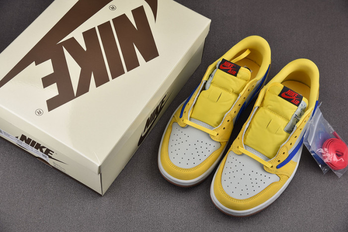 travis scott x air jordan 1 low og “canary” dz4137-700