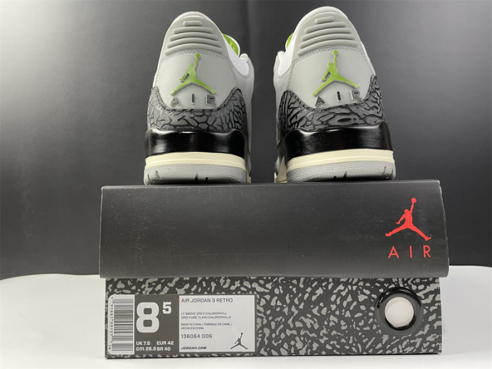 air jordan 3 retro ‘chlorophyll’’ 136064 006