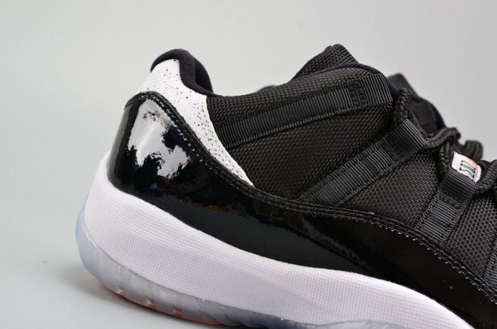 air jordan 11 retro low "infrared 23" black mens 528895-023