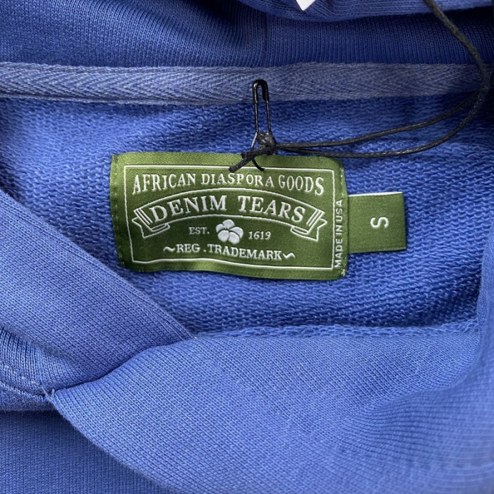 denim tears hoodie blue dt03