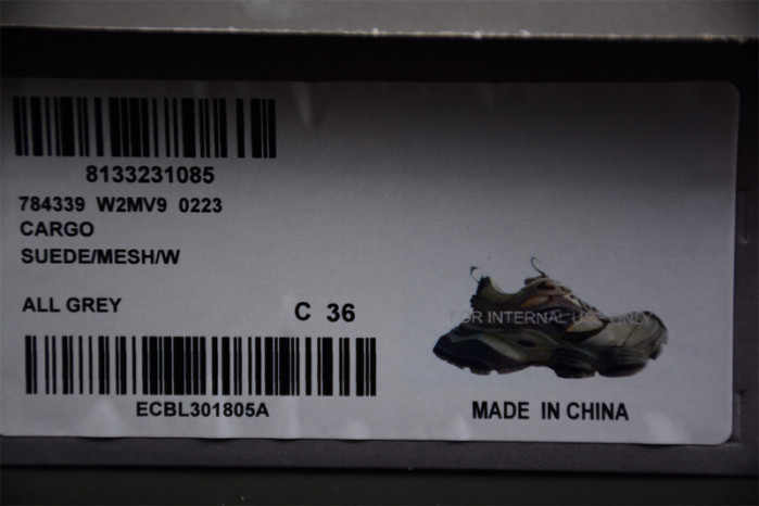 cargo sneaker all grey 784339w2mv90223