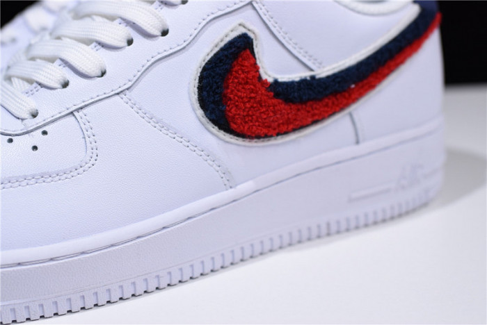 nike air force 1 low lv8 3d chenille white red blue 823511-106