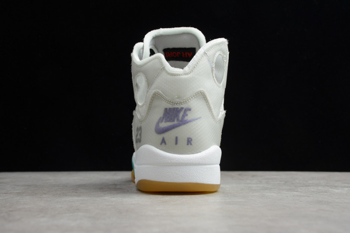 ofw air jordan 5 white green purple ct8480-105