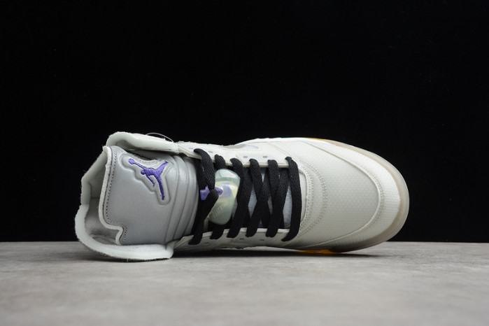 ofw air jordan 5 white green purple ct8480-105