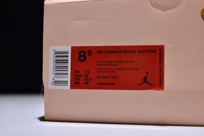 just don x air jordan 2 “arctic orange” mens 834825-805