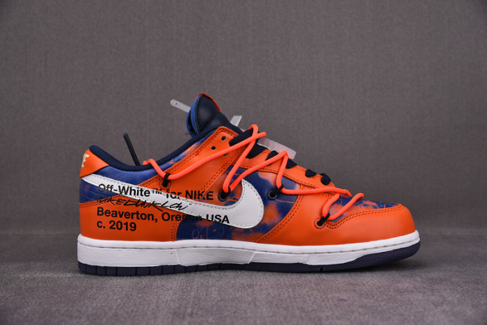 OFW x Nike SB Dunk Low Orange Perple White Shoes CT0856-801