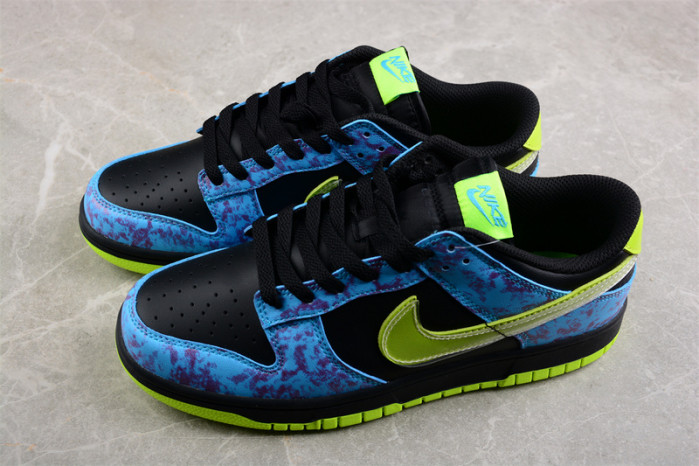 nike dunk low se acid wash baltic blue volt dv1694-900