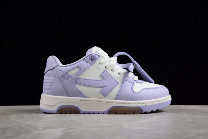 OW Out Of Office Calf Leather White Lilac OWIA259F22LEA0010136