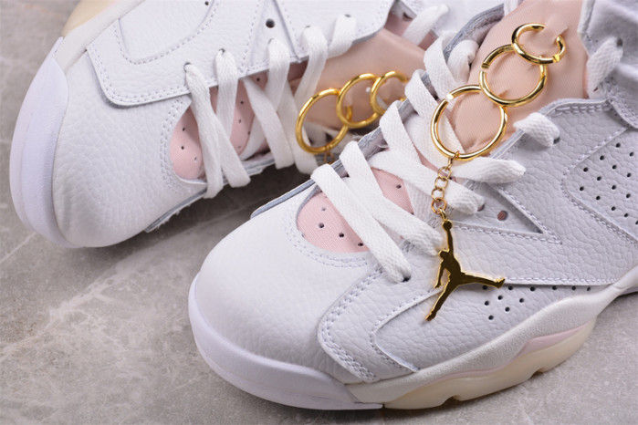 air jordan 6 retro gold hoops (women