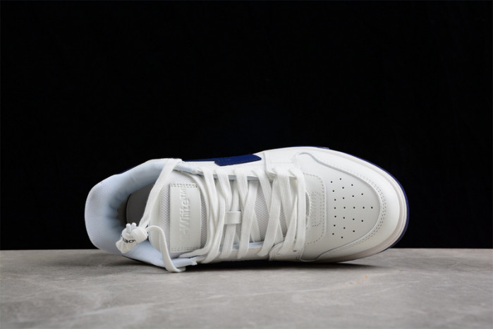 OFW Out Of Office OOO Low Tops White White Navy Blue OMIA189F22LEA0010146