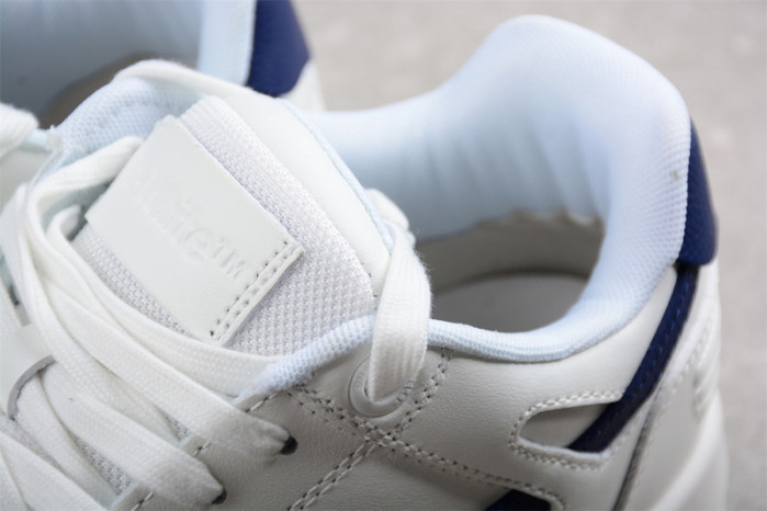 OFW Out Of Office OOO Low Tops White White Navy Blue OMIA189F22LEA0010146