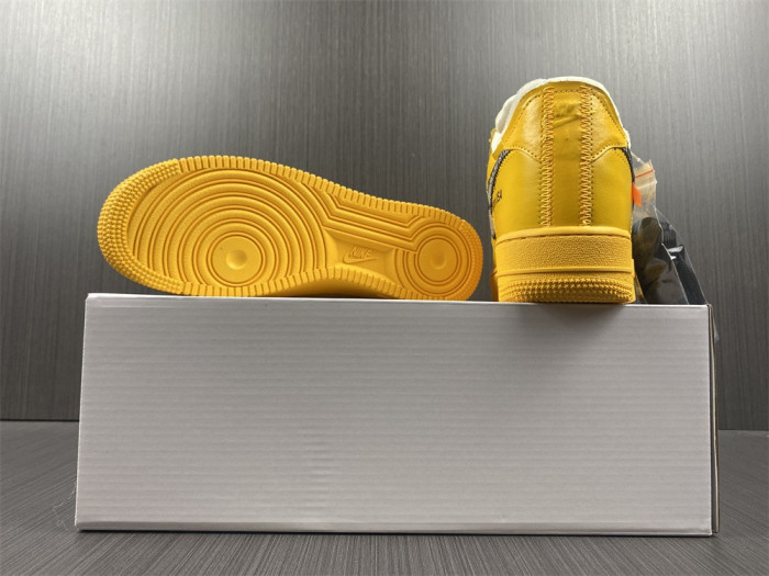 nike air force 1 low ofw university gold metallic silver dd1876-700