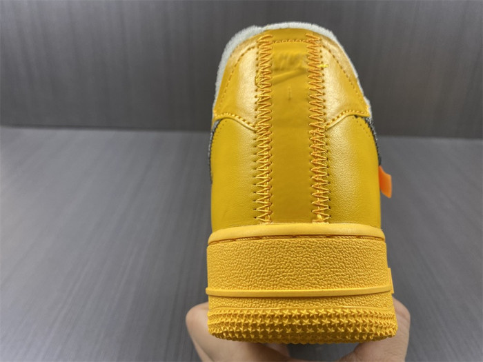 nike air force 1 low ofw university gold metallic silver dd1876-700