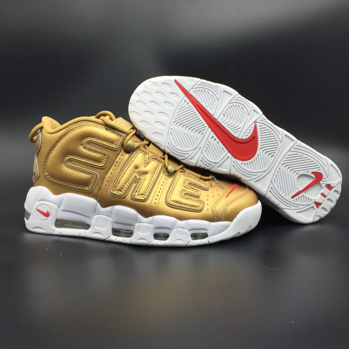nike air more uptempo "S*p*e" metallic gold/white 902290-700