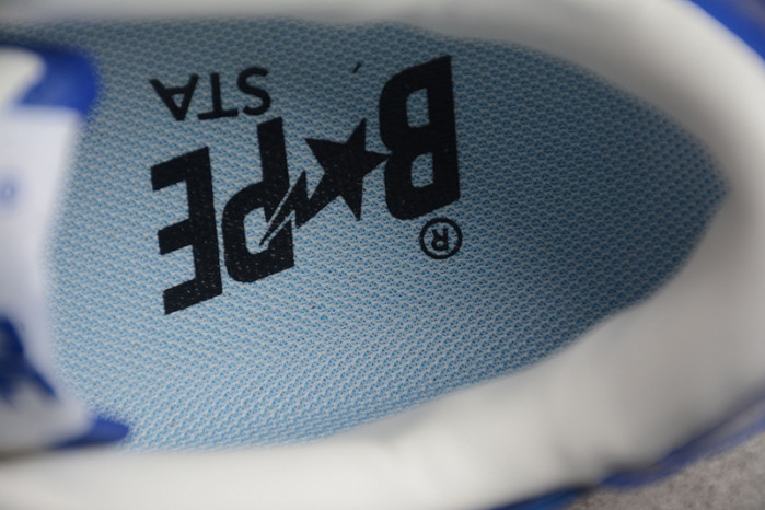 A Bathing Ape Bape Sta Patent Leather White Blue 1I70-191-022