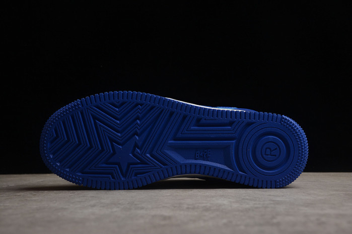 A Bathing Ape Bape Sta Patent Leather White Blue 1I70-191-022