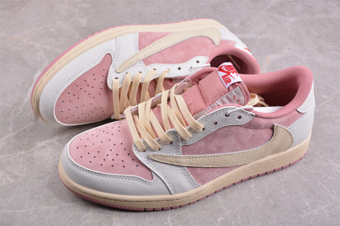 TRAVIS SCOTT X AIR JORDAN 1 LOW OG “white and pink” DM7866-105