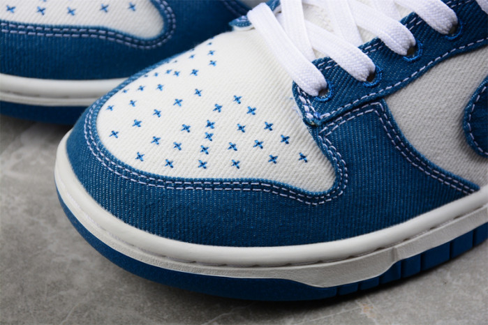 nike dunk low industrial blue sashiko dv0834-101