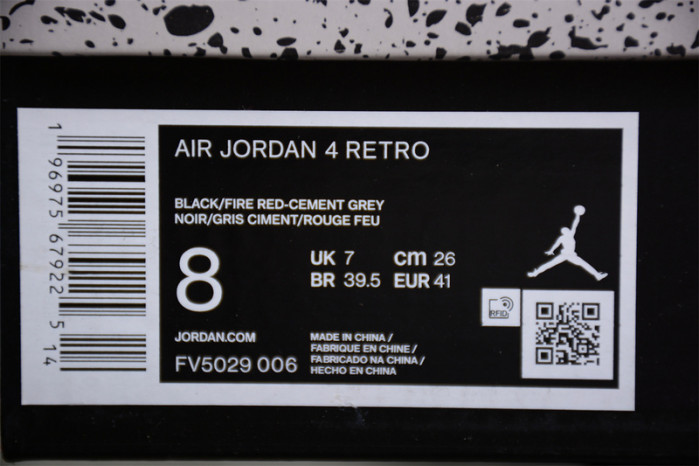 air jordan 4 retro "bred reimagined" fv5029-006