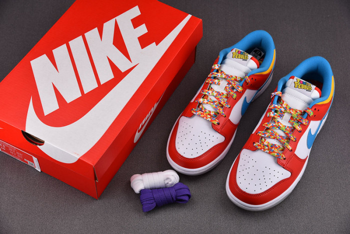 nike dunk low qs lebron james fruity pebbles dh8009-600
