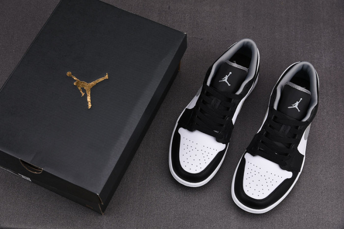 air jordan 1 low black white grey 558553-040
