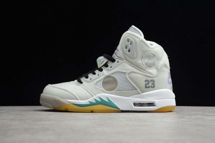 ofw air jordan 5 white green purple ct8480-105