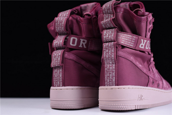 nike sf air force 1 one fif vintage wine particle rose aj1700-600