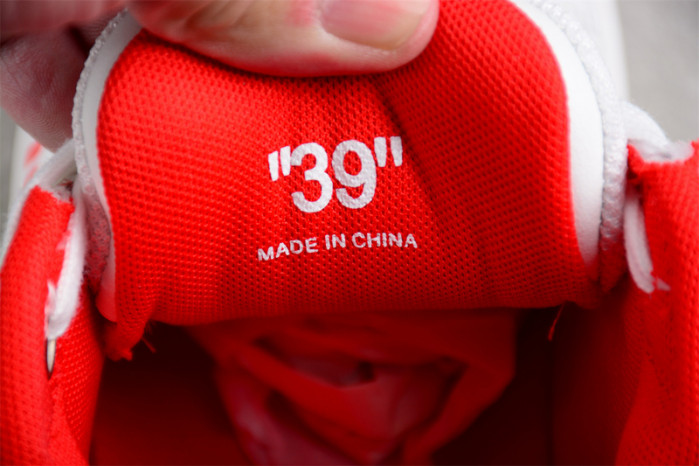 OW Out Of Office OOO Low Tops White Red OMIA189S23LEA0030125