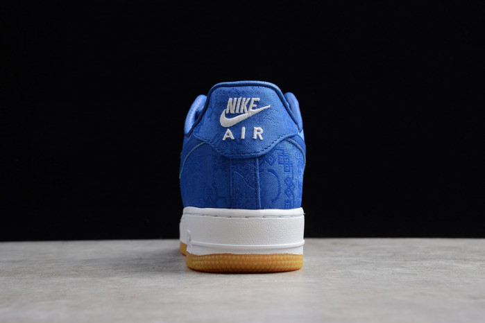 clot nike air force 1 blue silk cj5290-400