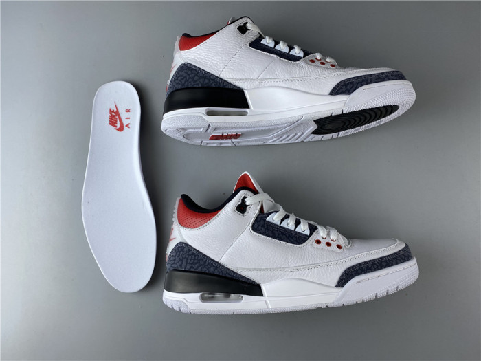 air jordan 3 retro denim "fire red" cz6431-100