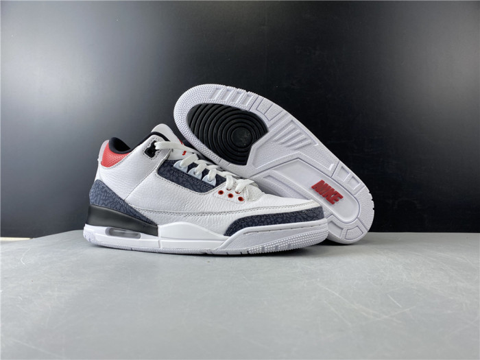 air jordan 3 retro denim "fire red" cz6431-100