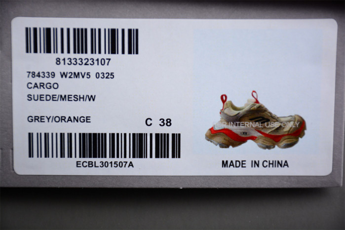 cargo sneaker grey black red 784339w2mv50325