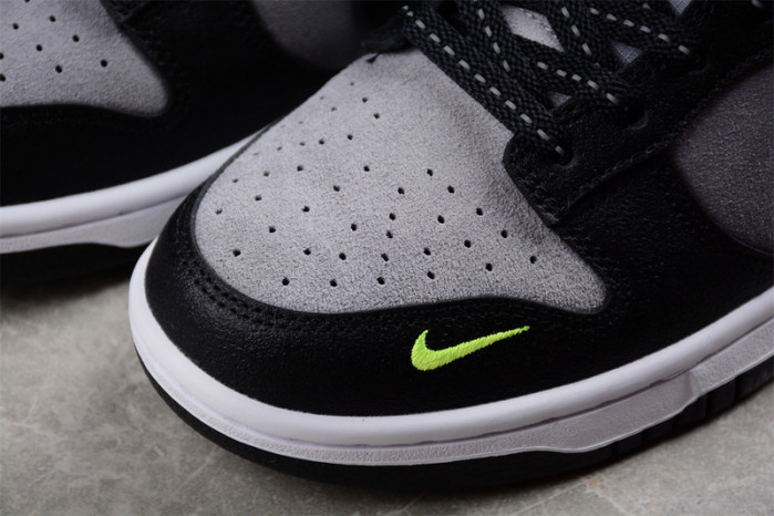 nike dunk low "black/grey/neon green" fq2205-001