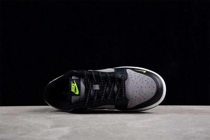 nike dunk low "black/grey/neon green" fq2205-001