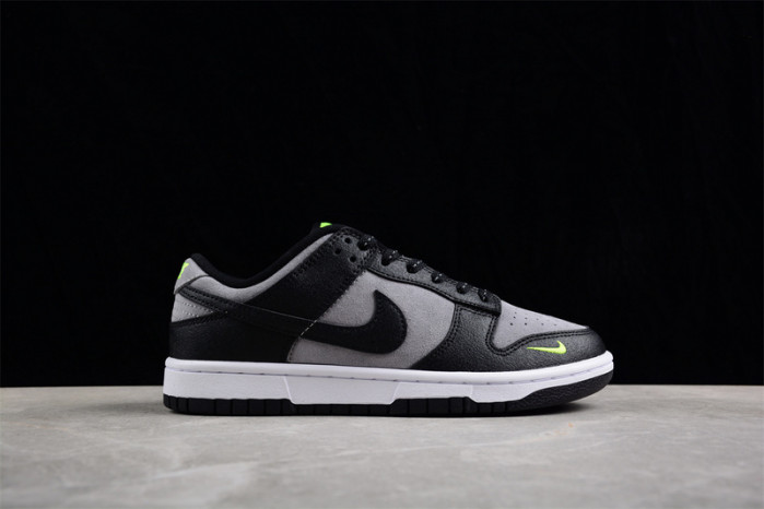 nike dunk low "black/grey/neon green" fq2205-001