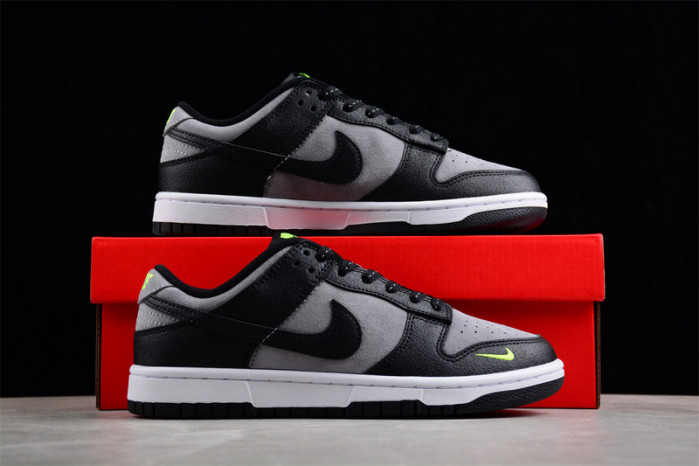 nike dunk low "black/grey/neon green" fq2205-001