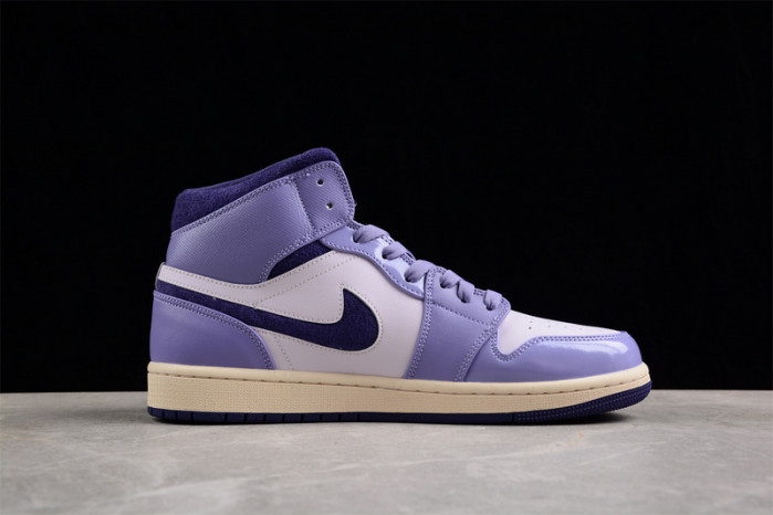 air jordan 1 mid se chenille sky j light purple (women