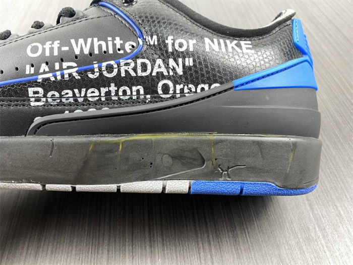 air jordan 2 retro low sp ofw black blue dj4375-004