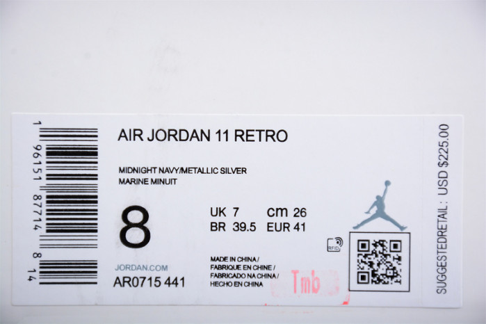 air jordan 11 velvet “midnight navy” ar0715-441