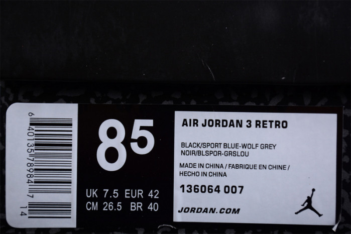 air jordan 3 retro sport blue 136064-007