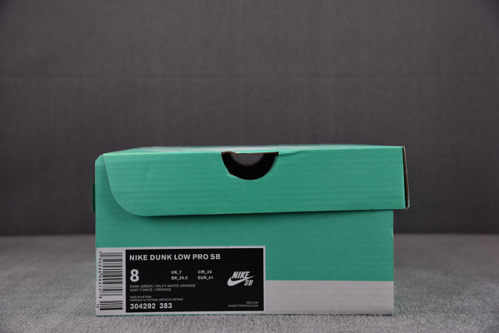 nike sb dunk low legion pine kumquat 304292-383